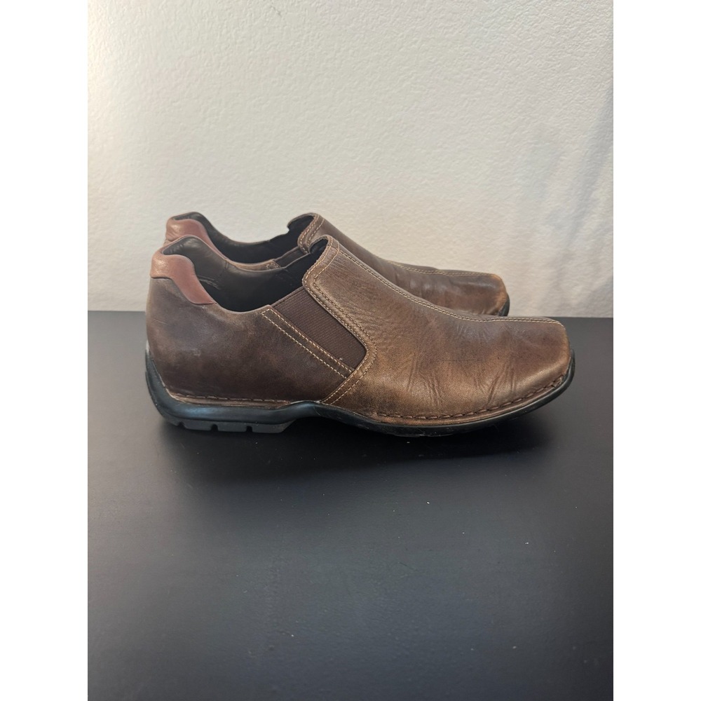 Cole Haan Zeno C07486 Mens US 10 M Shoes Brown Leather Slip On Split Toe Loafers - Picture 6 of 10